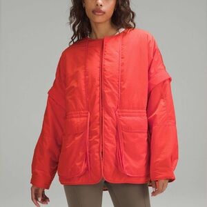 Lululemon Insulated Convertible Puffer Jacket in Solar Orange Size Small